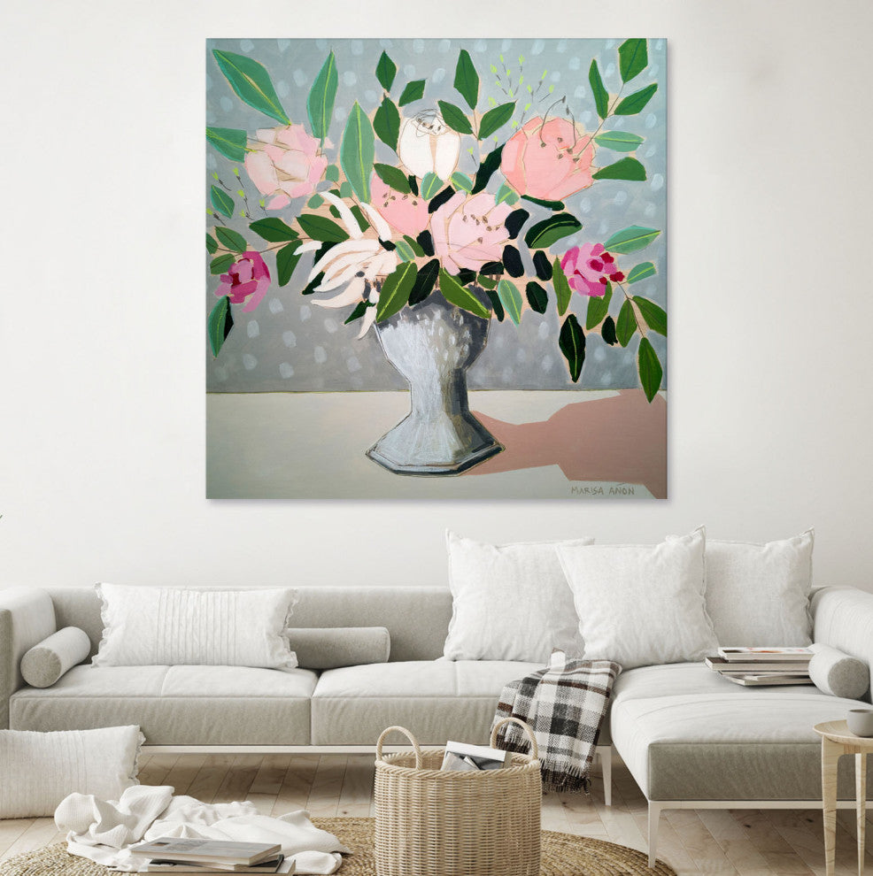 Spring Florals 1 - 54 x 54 by Marisa Anon