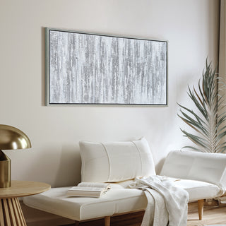 Silver Abstract Textured Metallic Hand Painted Wall Art by Martin Edwards