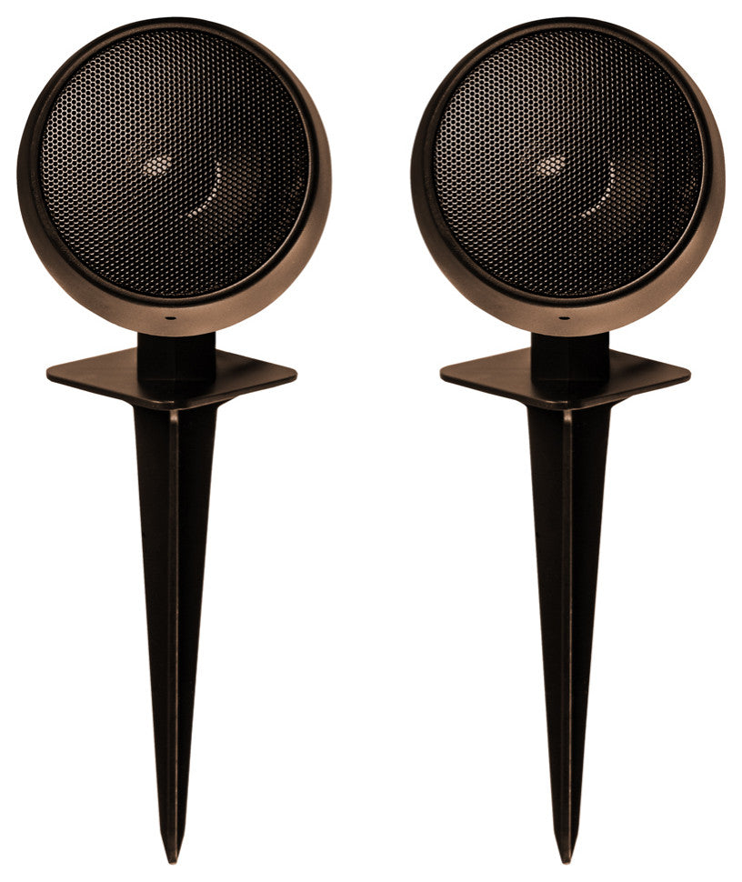 3" Landscape 60W IP65-rated Outdoor Landscape Speaker Pair, Bronze