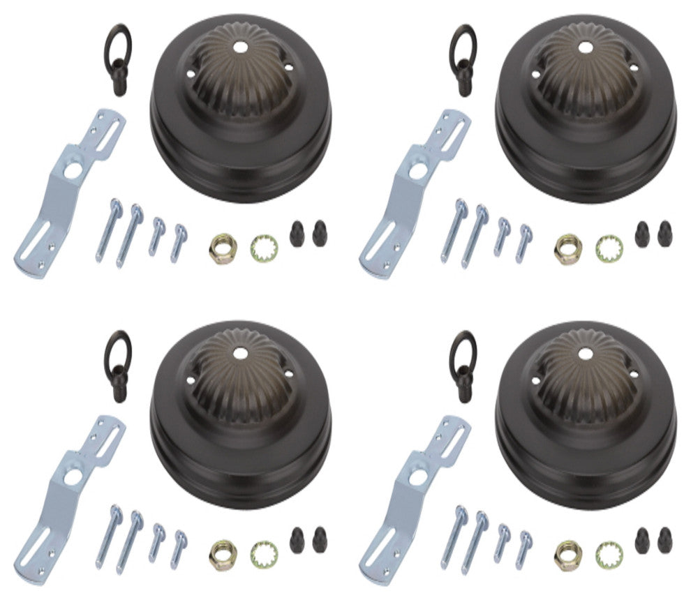 21521-14 Light Fixture Canopy Kit, 5" Dia., Oil Rubbed Bronze 4 Pack