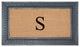 Rubber And Coir, Black/Beige  24"x39" Heavy Duty Outdoor Monogrammed Doormat, S