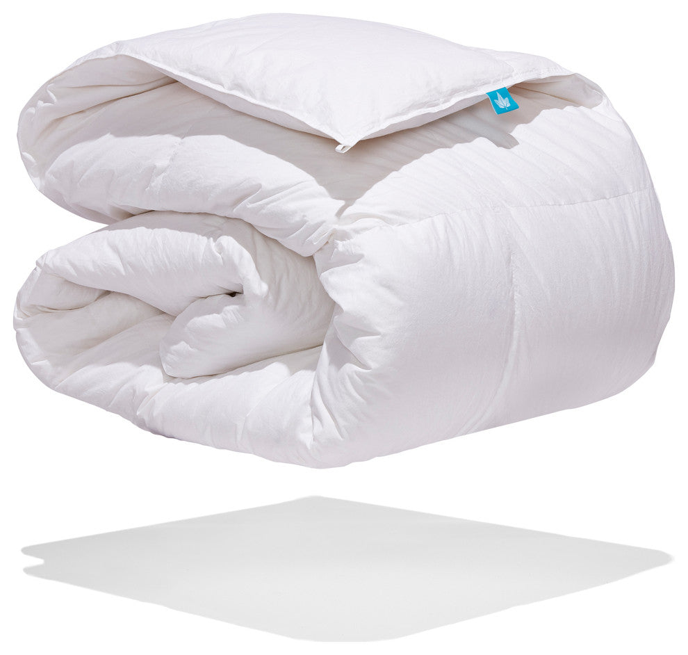 White Goose Down Comforter, King, All Season Weight