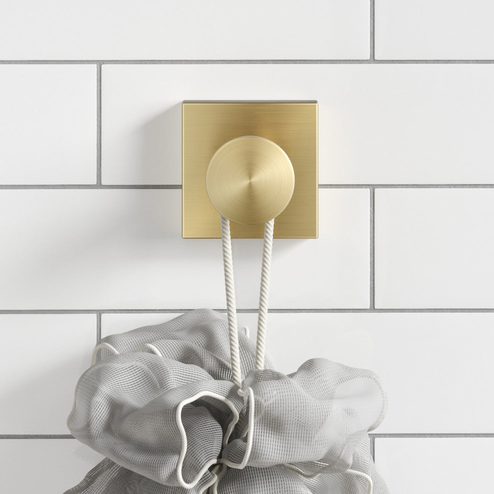 Ventus Bathroom Robe and Towel Hook, Brushed Gold