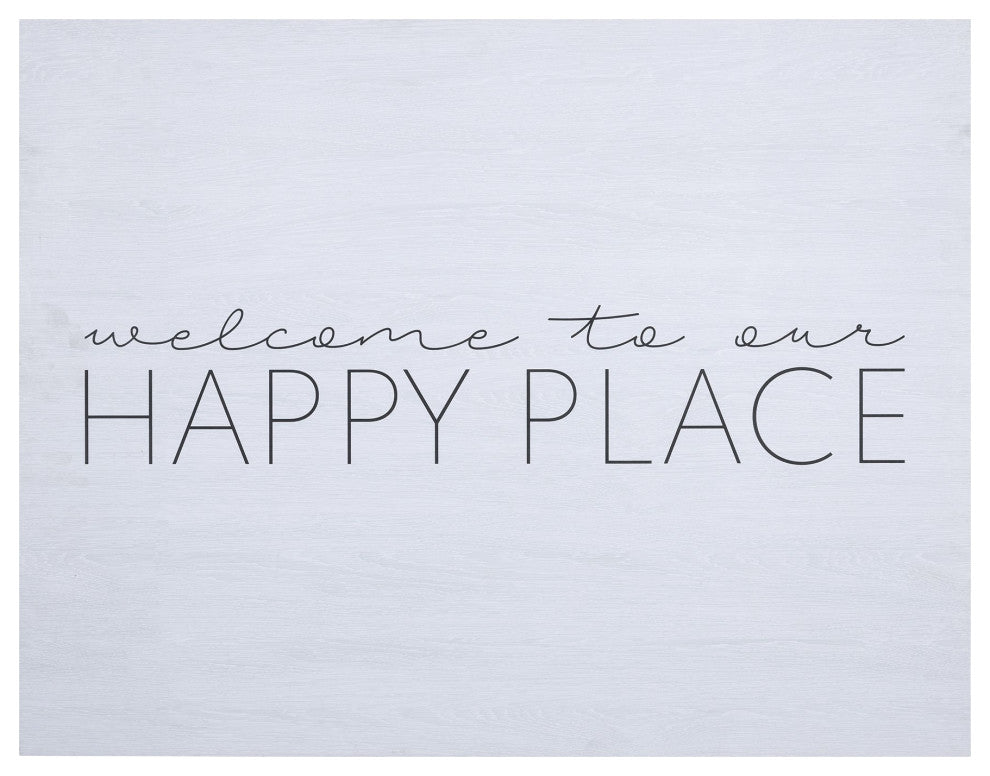 Welcome To Our Happy Place Wall Art