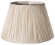 14" Pale Gray Slanted Paperback Pleated Tafetta Lampshade
