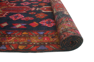 Fine Vintage Distressed Dream Navy/Brown Runner, 3'10x11'8