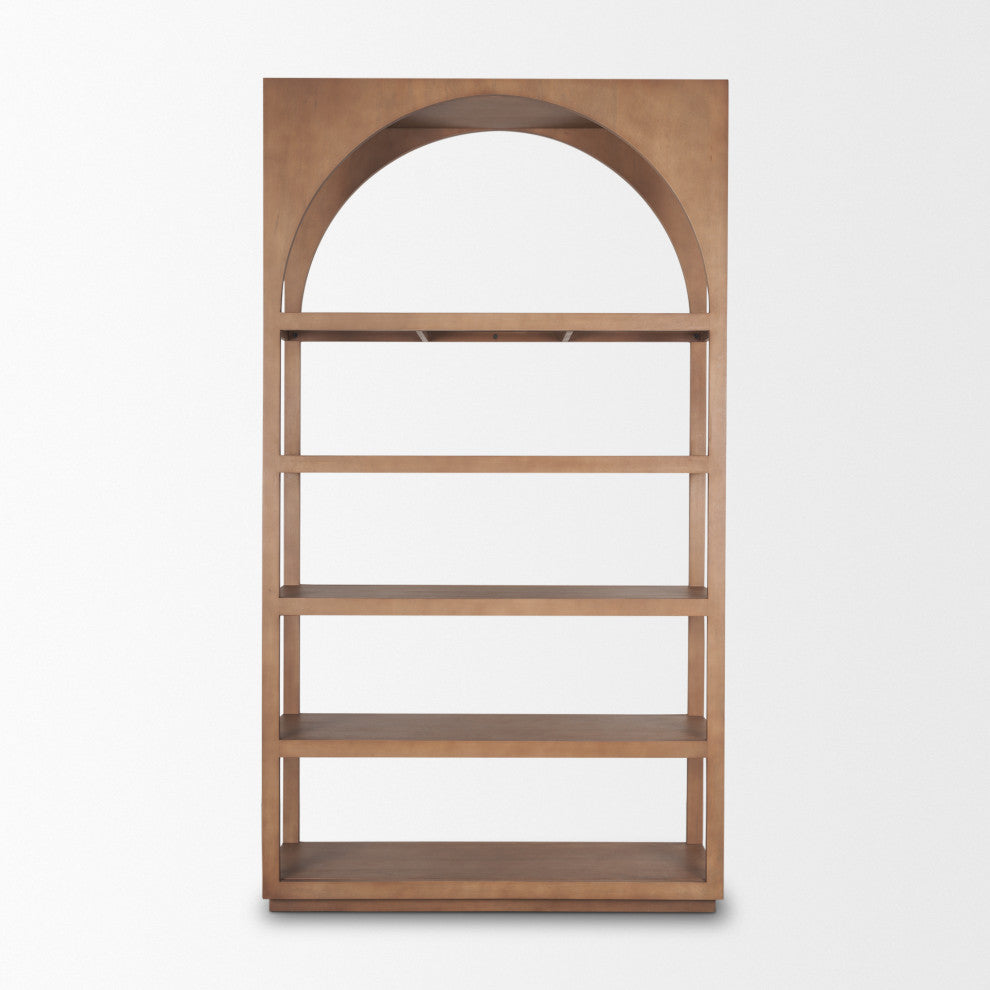 Bela Arched Shelving Unit Medium Brown Wood