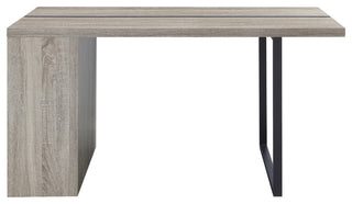 60" Dinning Table, Rustic Oak/Black Finish