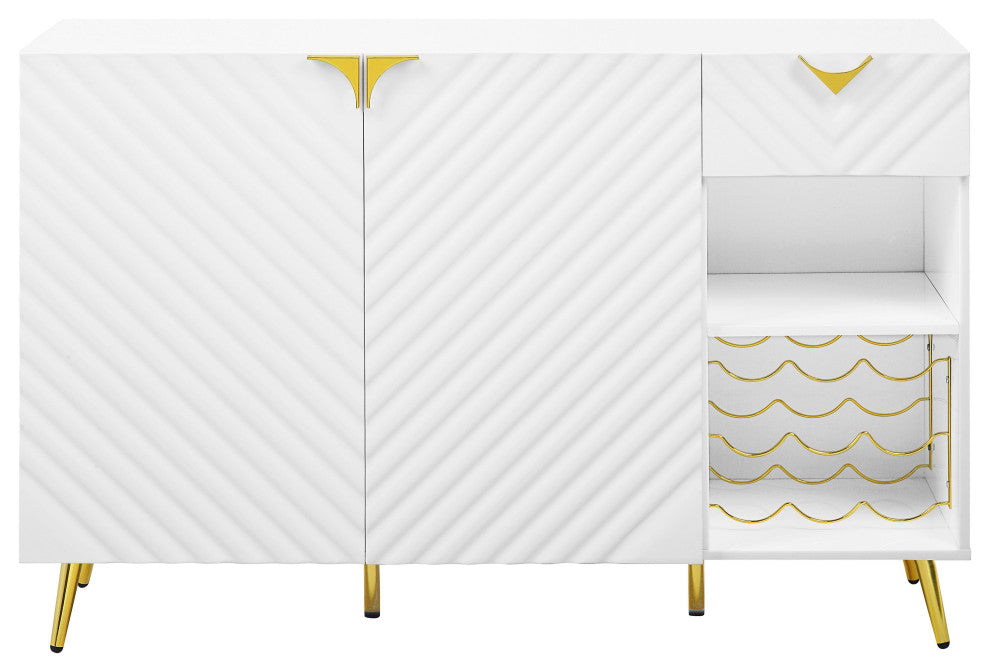 ACME Gaines Server in White High Gloss Finish