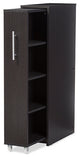 Wood Bookcase With One Pulled-out Door Shelving Cabinet