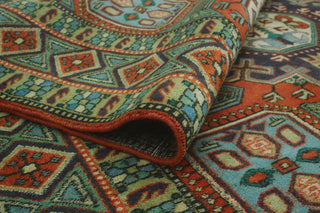 Fine Vintage Distressed Doriana Rust/Navy Runner, 5'4x10'2