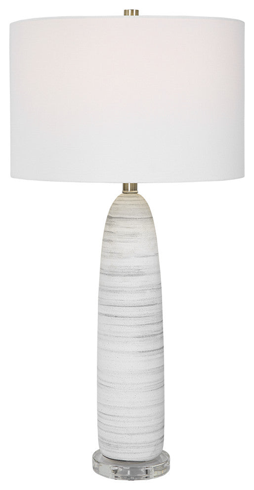 Uttermost Levadia Matte White Table Lamp