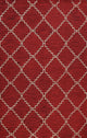 Red Trellis Contemporary Oriental Area Rug Hand-tufted Wool Carpet 8x11