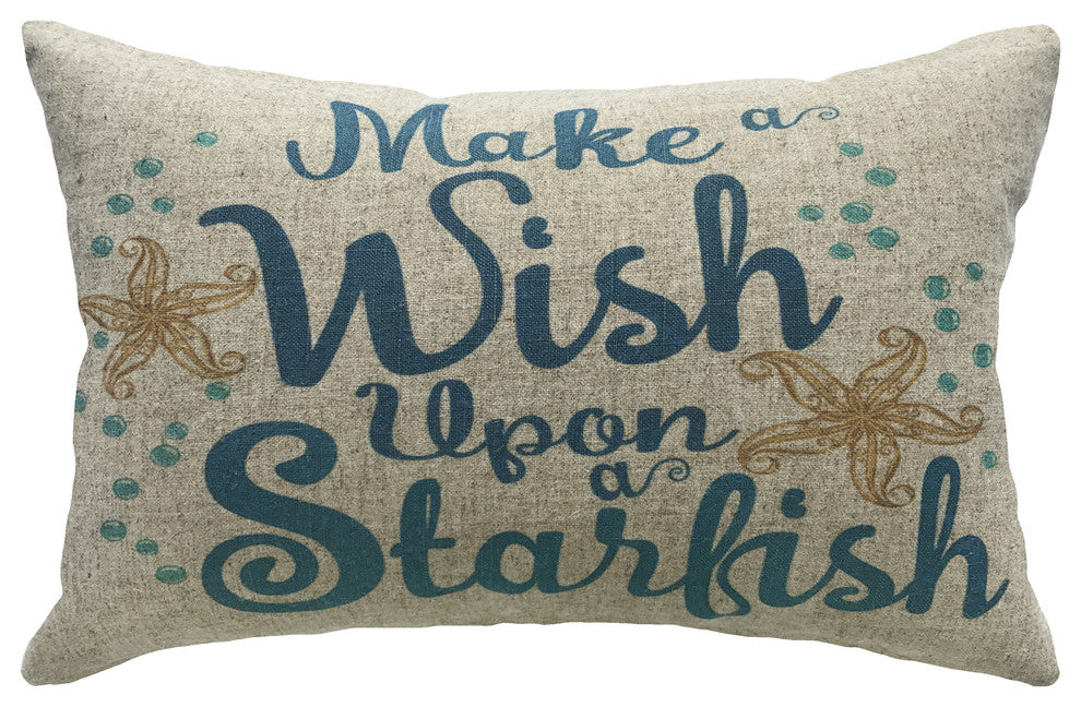 Wish Upon a Starfish Linen Pillow