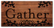 Ready2HangArt Farmhouse ''Gather'' Wrapped Canvas Textual Wall Art, 24"x12"