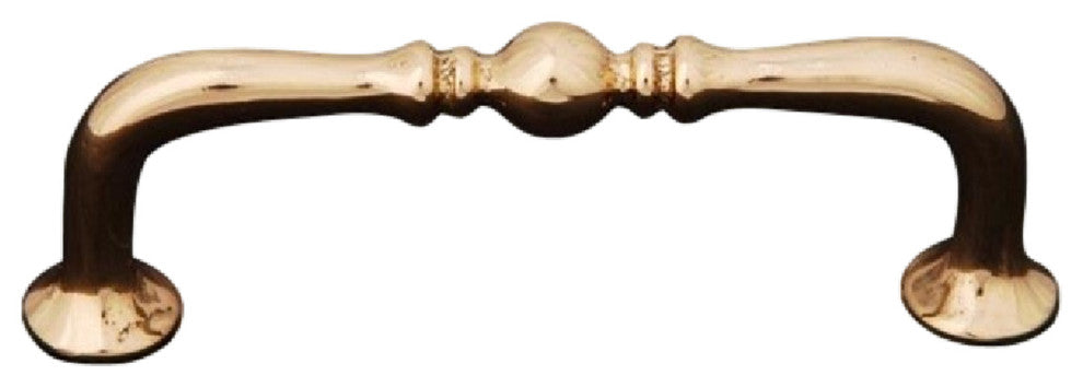 RKI Decorative Elongated Colonial Pull, Polished Brass