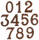 RCH Hardware Iron Rustic Country House Number, 3-Inch, Various Finishes, Rust, 1