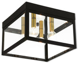 4 Light Outdoor Ceiling Mount, Bronze