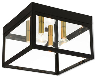 4 Light Outdoor Ceiling Mount, Bronze
