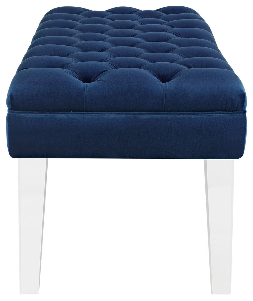 Valet Velvet Bench, Navy