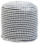 GDF Studio Collier Outdoor Handcrafted Cylinder Pouf Ottoman, White