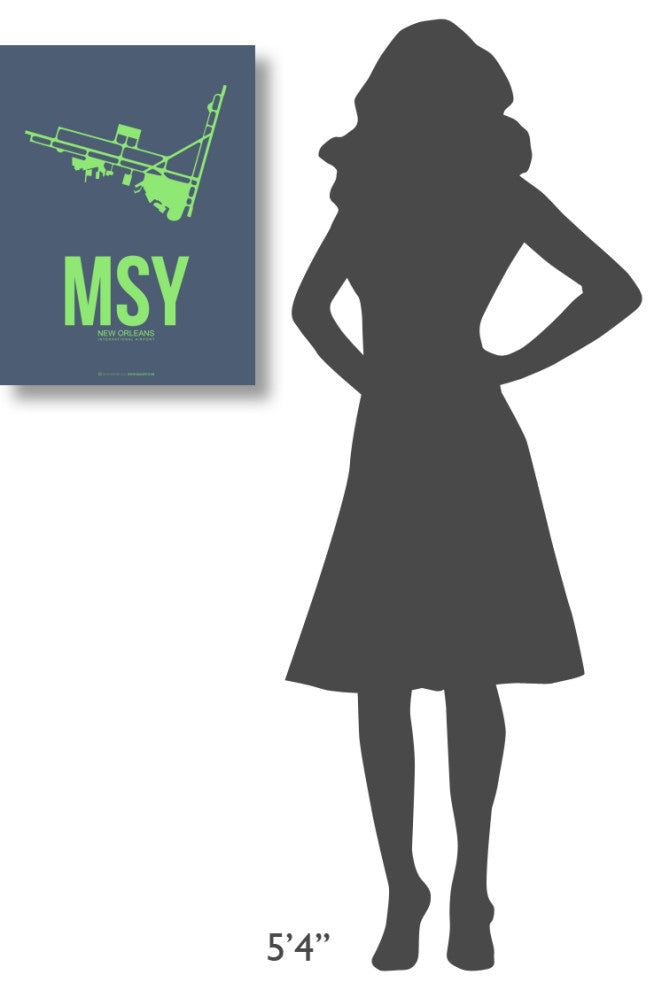 "MSY New Orleans Poster 2" Fine Art Print