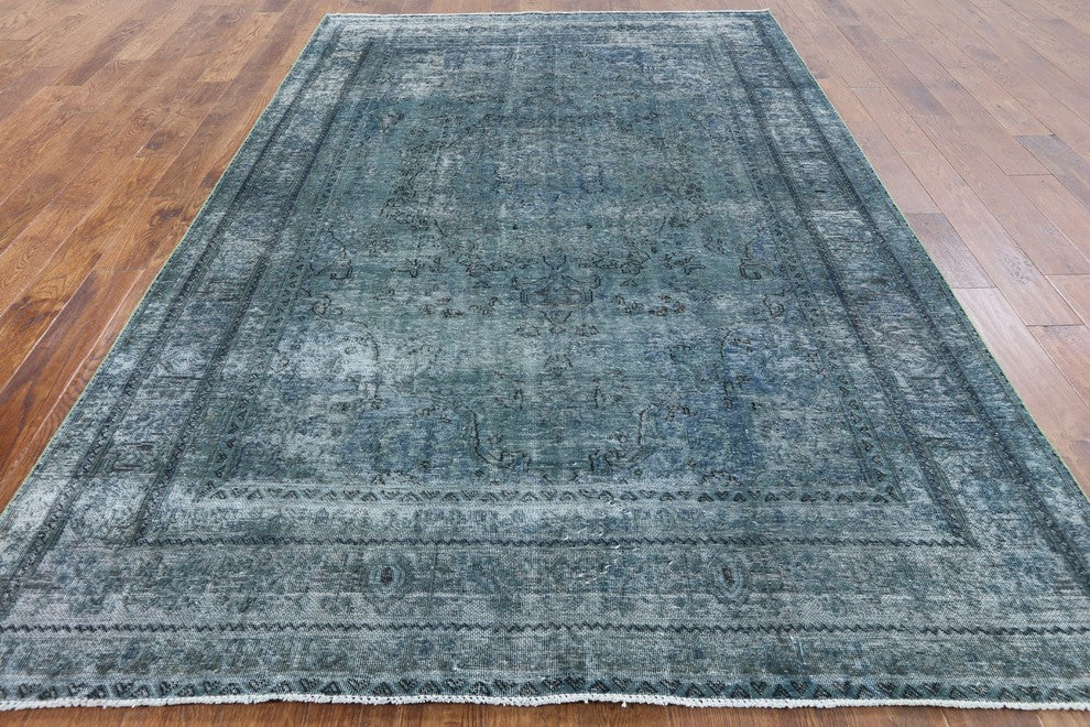 6'x9' Oriental Overdyed Hand Knotted Rug, W2606