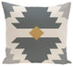 Mesa Geometric Print Pillow, Gray, 16"x16"
