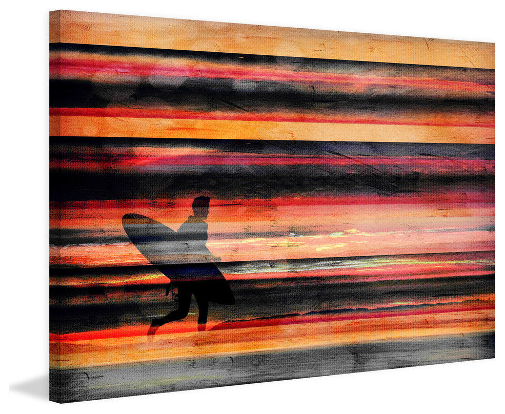 "That Last Wave" Print on Canvas, 36"x24"