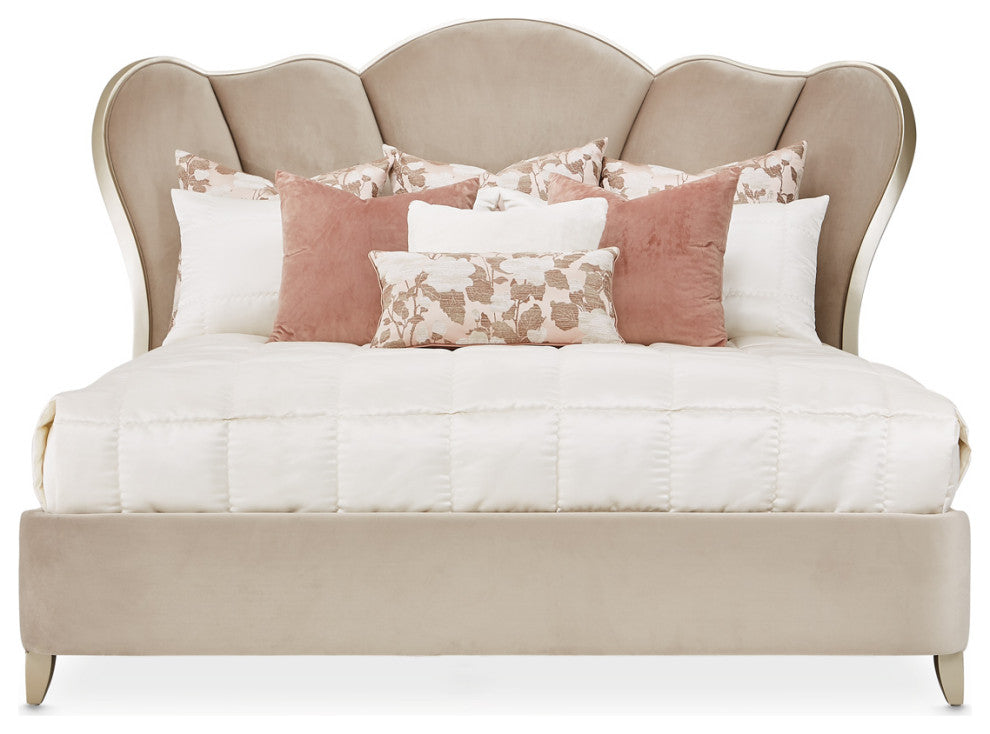 AICO Furniture Villa Cherie 5 Piece Queen Bedroom Set