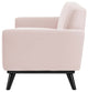 Tufted Sofa, Velvet, Pink, Modern, Living Lounge Room Hotel Lobby Hospitality