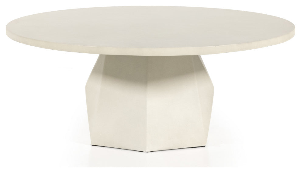 Bowman Outdoor Coffee Table-White Cncrt