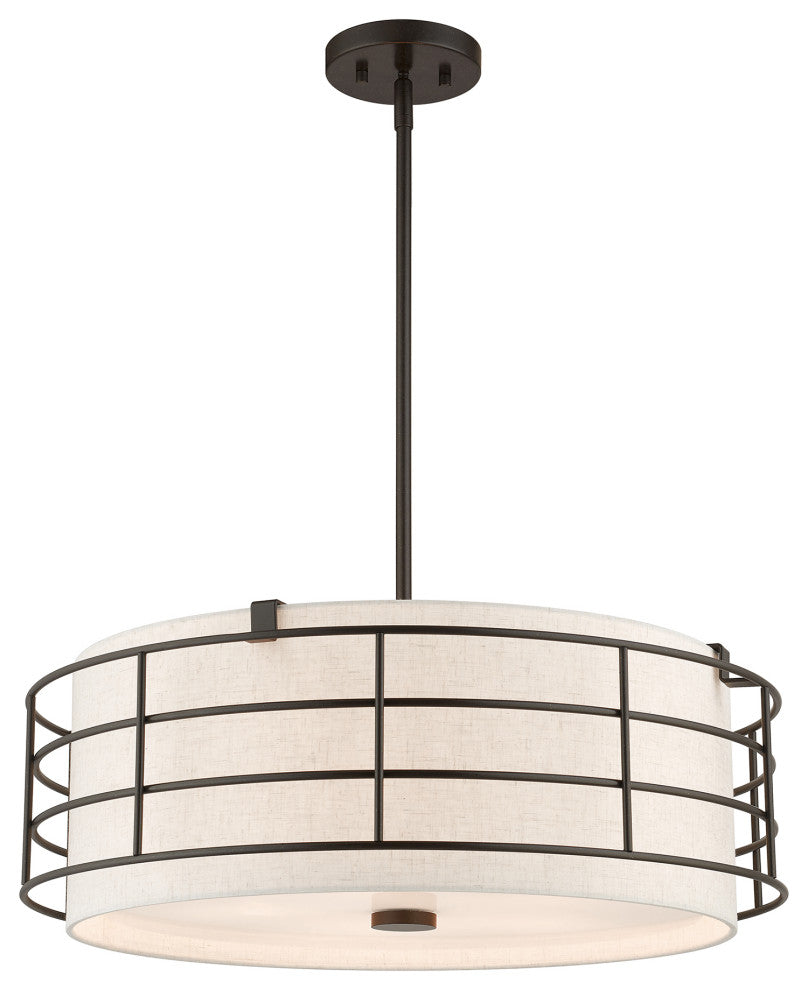 Blanchard 5-Light English Bronze Pendant Chandelier