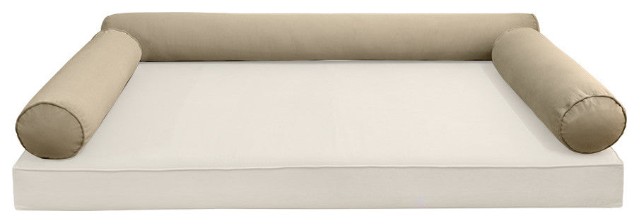 STYLE V6 Full Velvet Pipe Trim Indoor Daybed Bolster Pillow |COVER ONLY| AD304