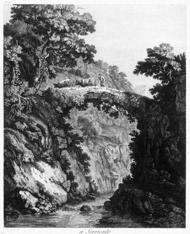 Georg Abraham Hackert View near Sorrento, 20"x25" Gallery Wrapped Canvas