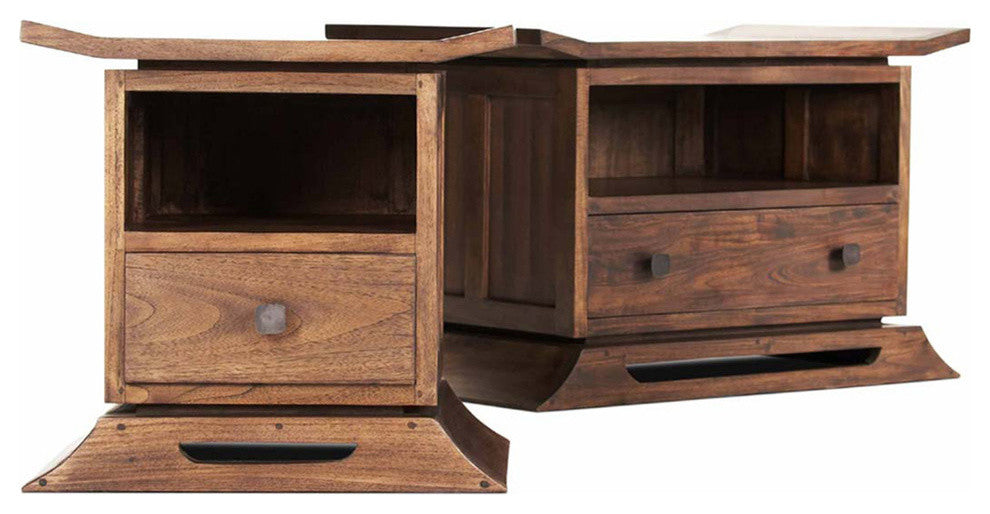 Harmonia Living Kondo Small Nightstand - Java Teak