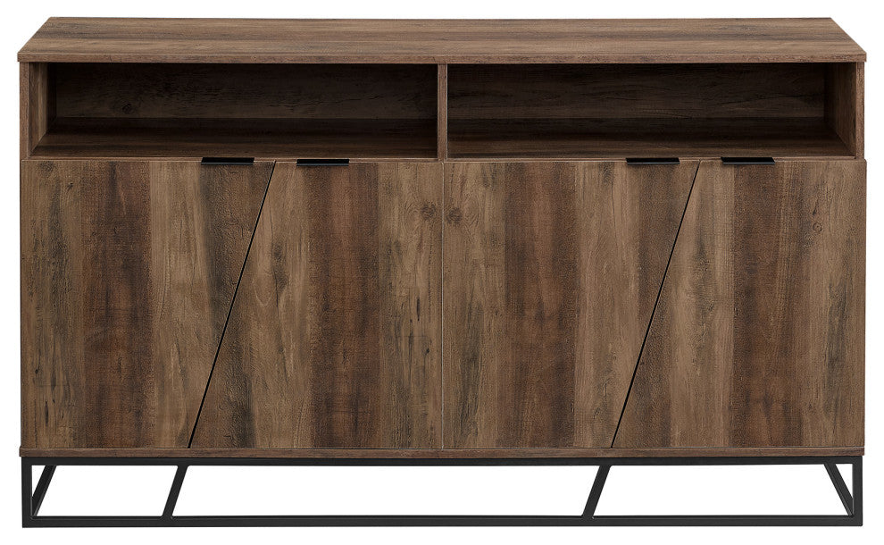 58" Angled Door Sideboard, Reclaimed Barnwood