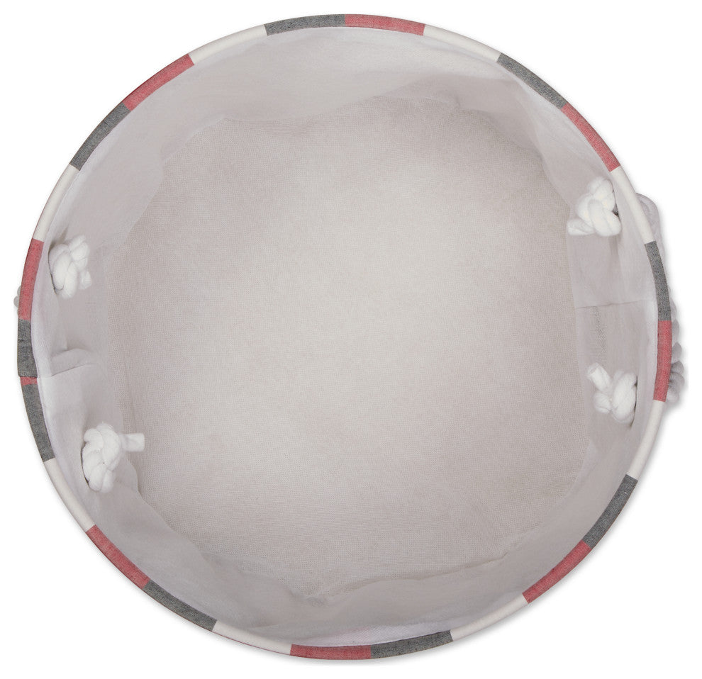 DII Polyester Bin Tri Color Cardinal Red Round Large 15"x16"x16"