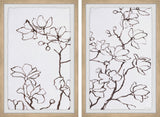Flowery Branches Diptych, 2-Piece Set, 8x12 Panels