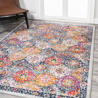 Modern Persian Boho Vintage Trellis Multi 8 ft. x 10 ft. Area Rug