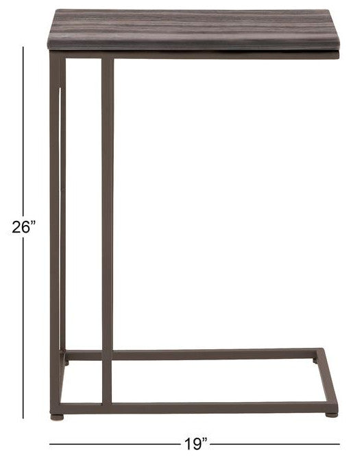 Urban Designs Under The Couch 2-Piece Side Accent Table Set , Grey