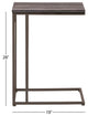 Urban Designs Under The Couch 2-Piece Side Accent Table Set , Grey