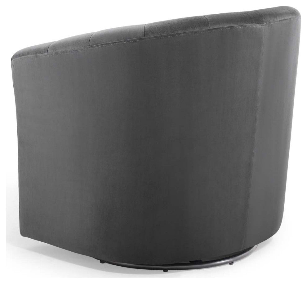Armchair Accent Chair, Velvet, Dark Gray, Modern, Living Lounge Hospitality