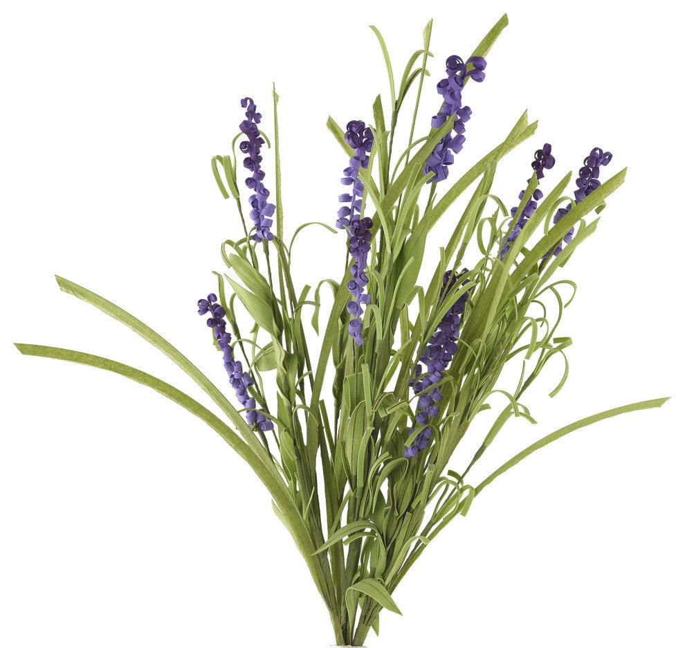 Dark Purple Wild Flower Bush, Set of 3