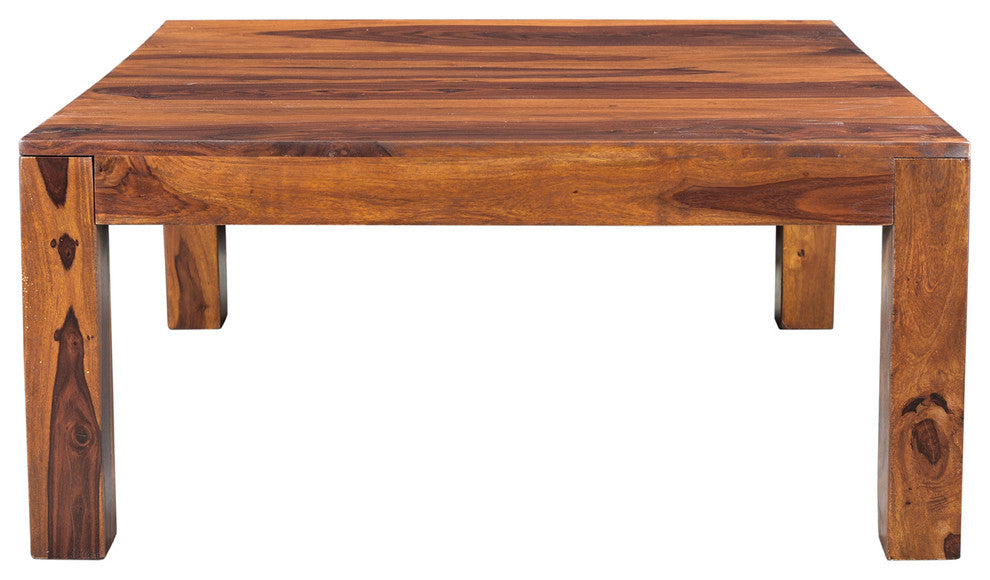 Timbergirl Solid Seesham Wood Cube Small Coffee table, Medium Square