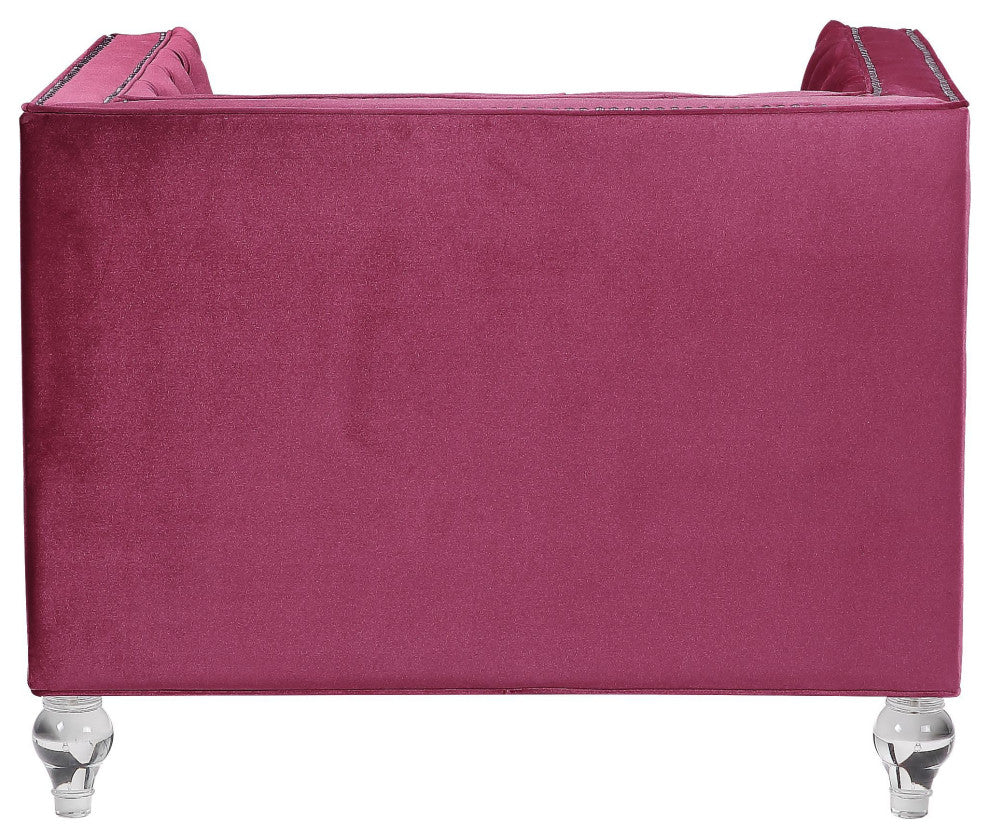 ACME Heibero Chair in Burgundy Velvet