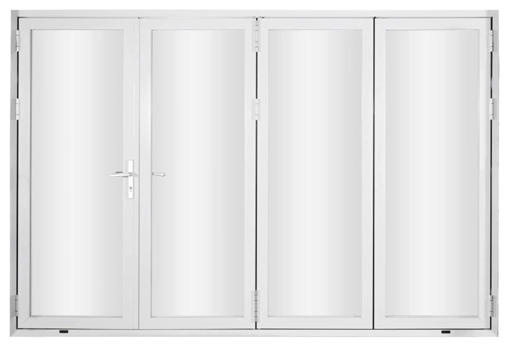 Patio Bi-Fold Door Open Left to Right 120"x80", White Color, Low E Glass