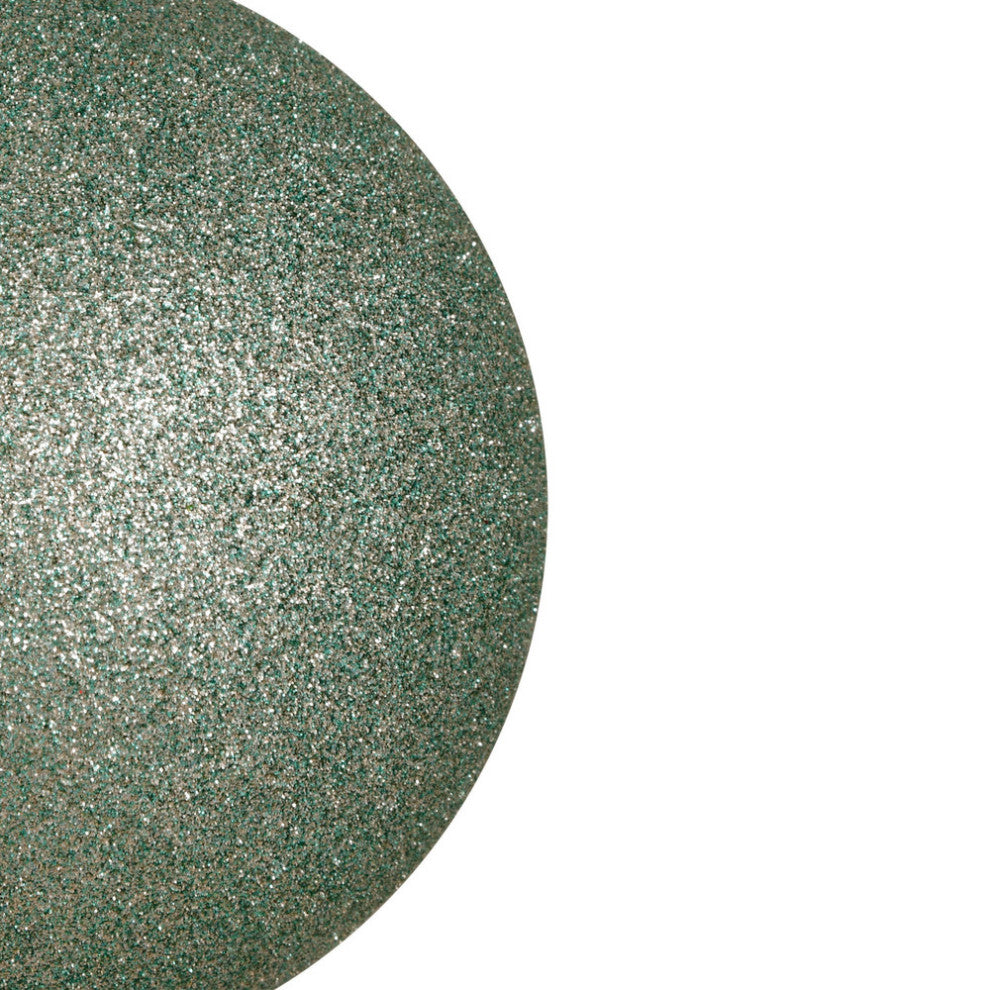 Vickerman N592040Dg 8" Frosty Mint Glitter Ball Ornament