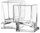 Carre Square Heavy Base Crystal Whiskey Glasses 10 oz, Set of 2