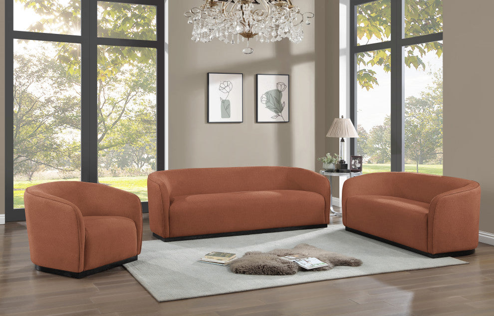 Mylah Upholstered Loveseat, Cognac